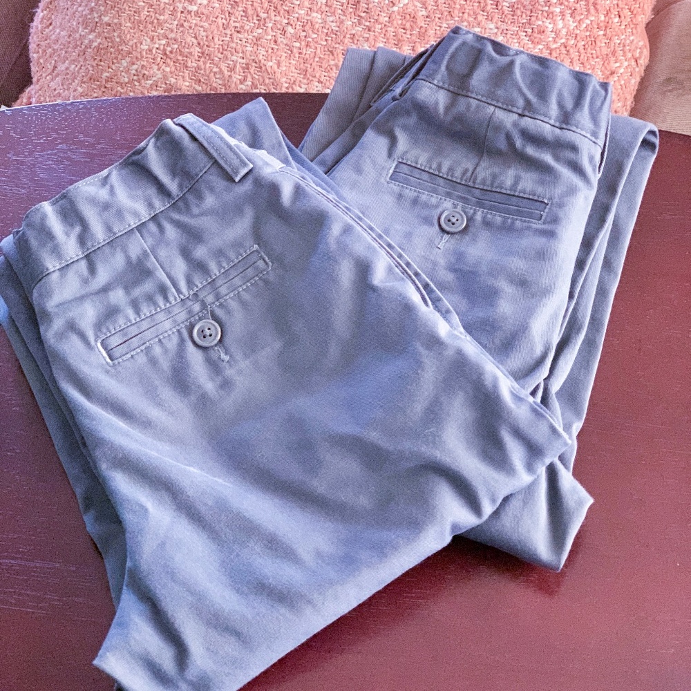 2 Pairs of Gray Boy Pants Lands' End